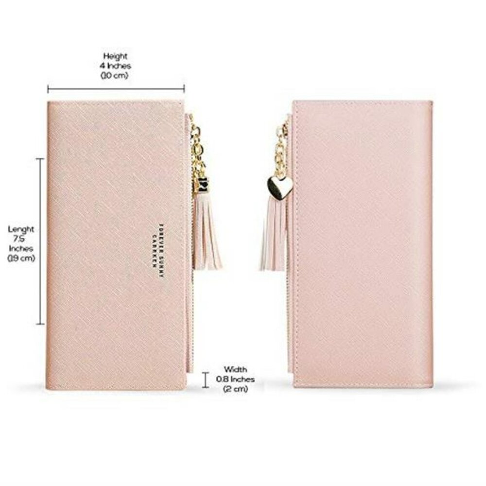 Blue Valentoria Womens Wallet Cute Elegant Long Slim Card Holder Case Minimalist - Picture 14 of 16